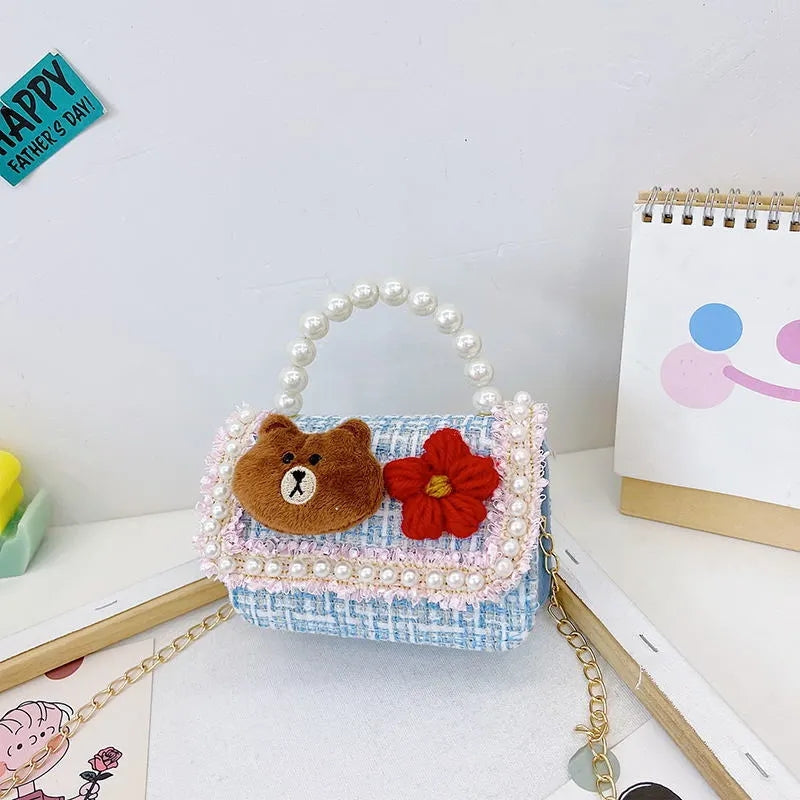 Factory Direct Free Shipping Cute Bear Mini Crossbody Purse Bag for Toddler