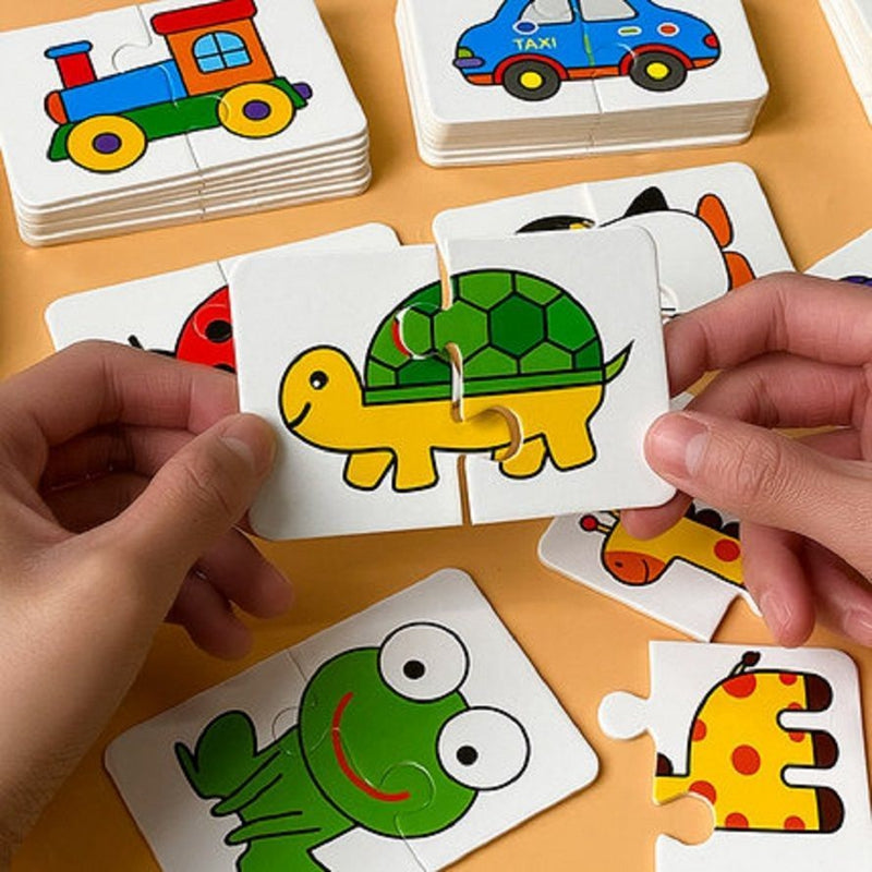 Free Shipping 2PCS Small Baby Puzzle Cards Toys