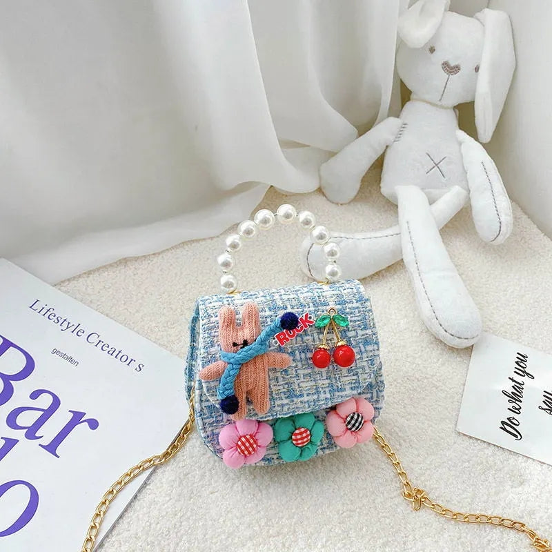 Free Shipping Cute Cherry Teen Clutch Purse Handbag Multi Color 2 In 1 Bag