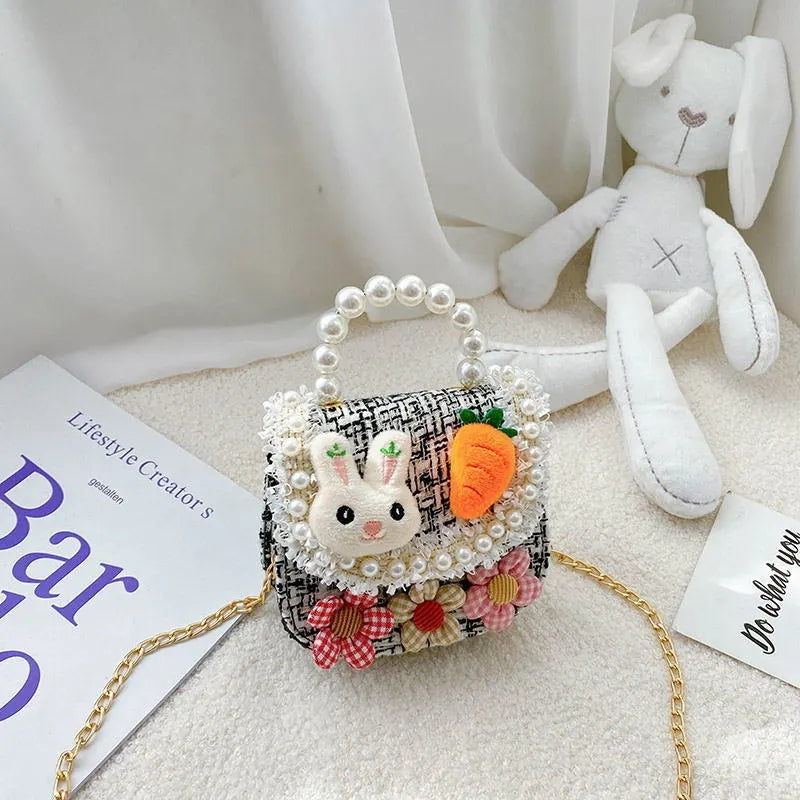 Free Shipping Little Girl Tote Bag Rabbit Design Girls Mini Shoulder Purses
