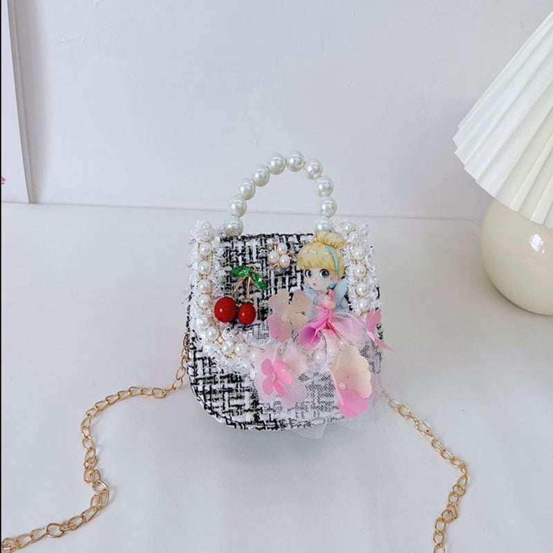 2022 New Free Shipping Little Girl Handbags Pearl Mini Crossbody Bag