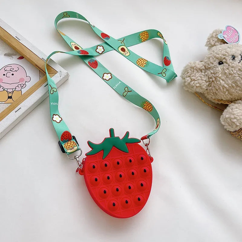 Free Shipping Cute Strawberry Mini Purse Bag for Toddler Girls