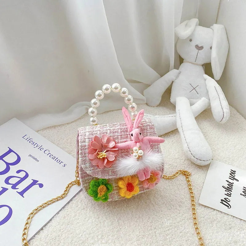 2022 New Free Shipping Rabbit Doll Small Crossbody Bag for Girls Bag