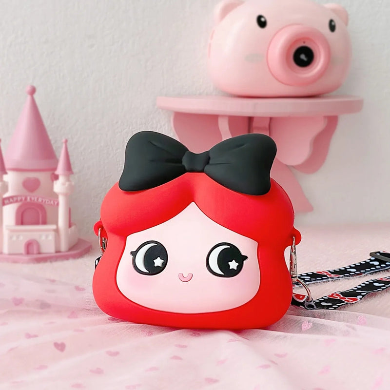 Factory Direct Sell Cute Cartoon Doll Mini Messenger Purse Bag