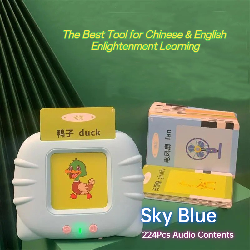Toddler Educational Toys for 1 2 3 Year Old with 224 Words Sound Flashcards Portable Chinese English Learning Tool Wholesale