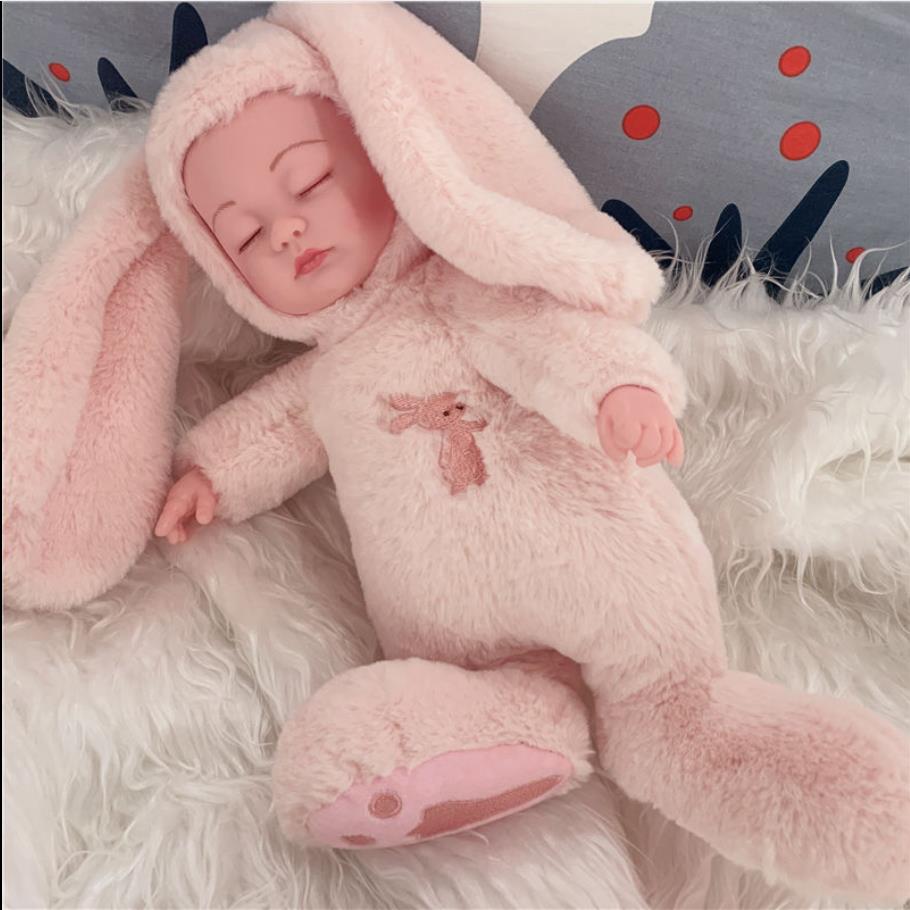 2022 Baby Doll Toy Soft Touch Sleeping Baby Born Sleeping Toys 38CM Rabbit Design Wholesale Price