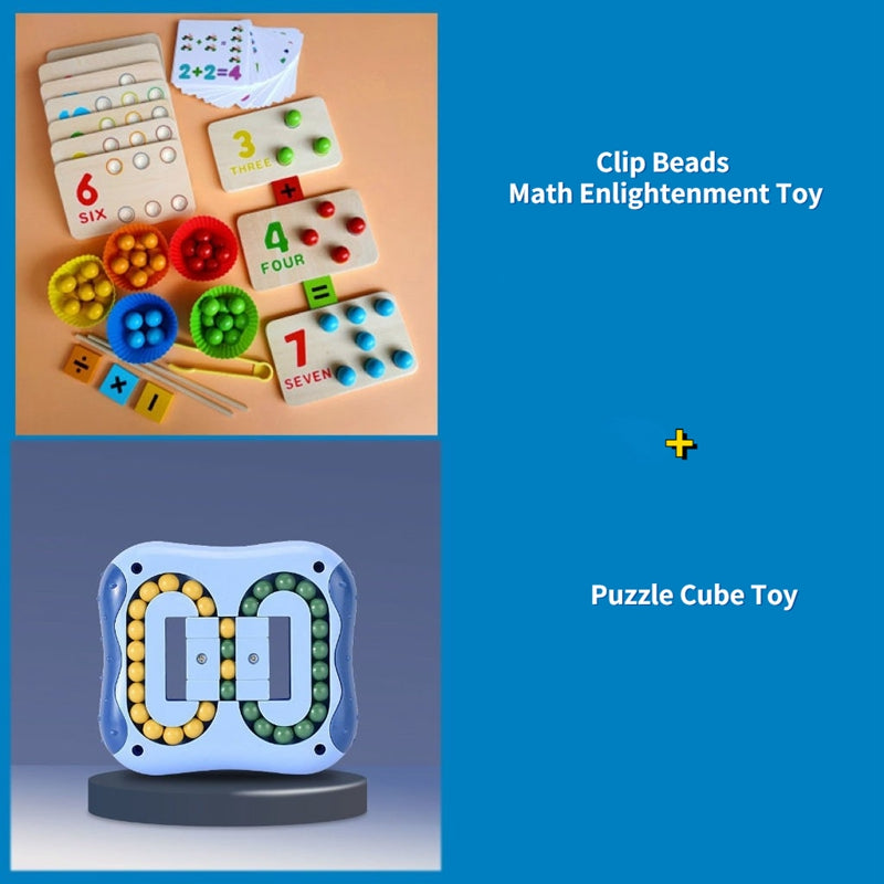Free Shipping Math Enlightenment Toys Colorful Clip Beads Toy for 3+Kids