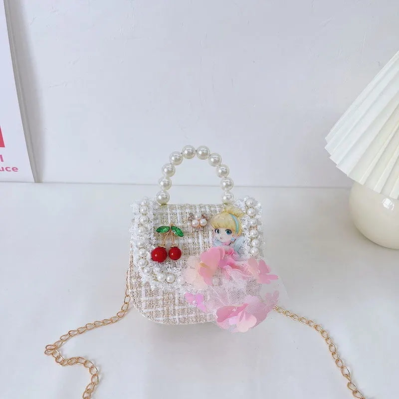 2022 New Free Shipping Little Girl Handbags Pearl Mini Crossbody Bag