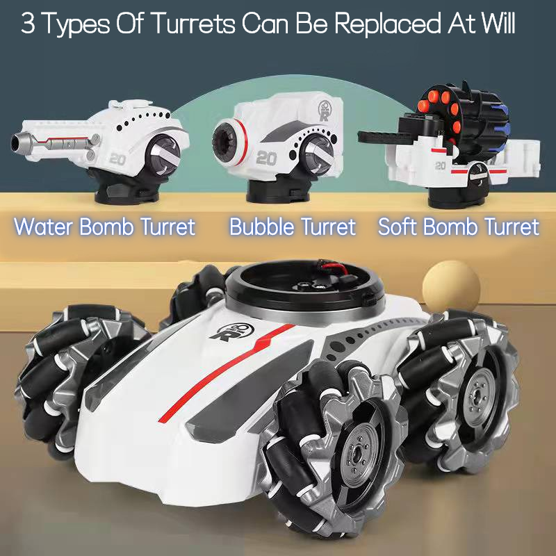 Watch Remote Control Car Gesture Sensor Control Electric Car w/ 3 Types Turrets Can Be Replaced